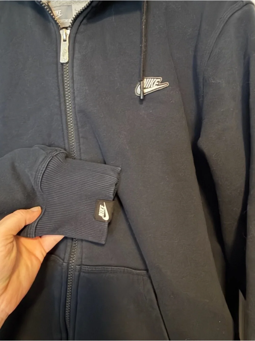 Nike full zip hoodie y2k sweatshirt.